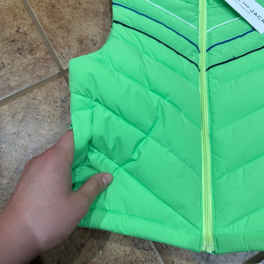 Janie and Jack Kids Green Quilted Puffer Vest Water Resistant 18-24 Months NWT